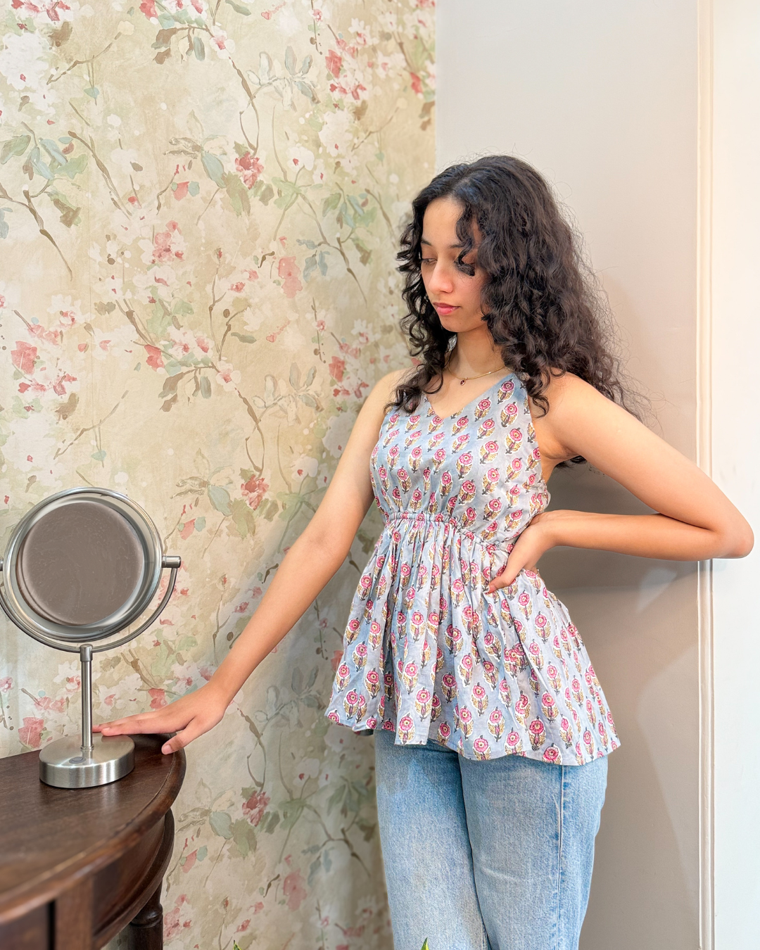 Twilight Grey Strap Top