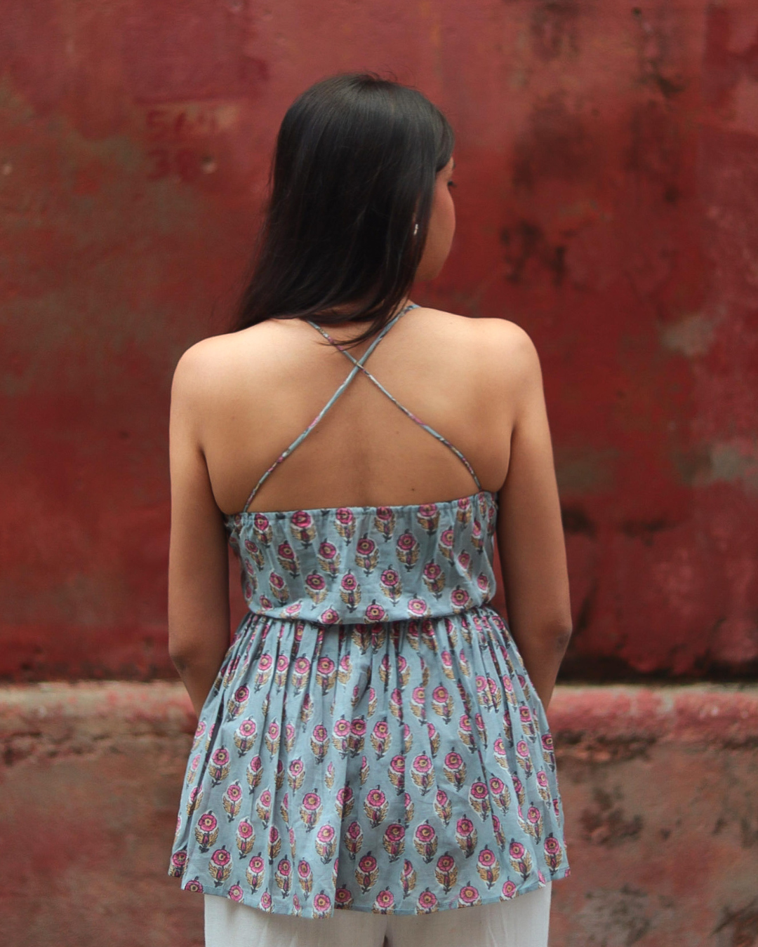 Twilight Grey Strap Top