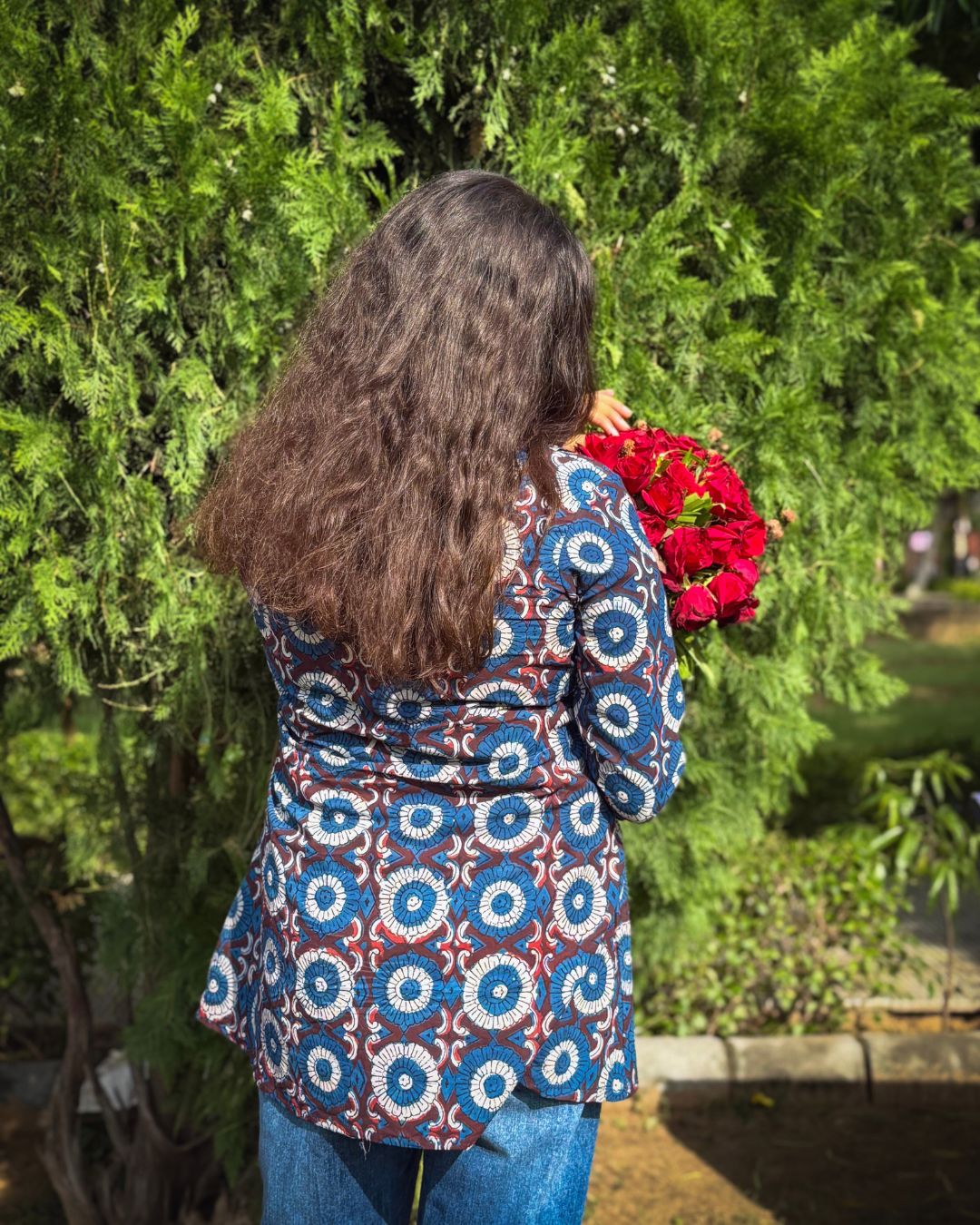 Akira Indigo Sleeved Short Kurti