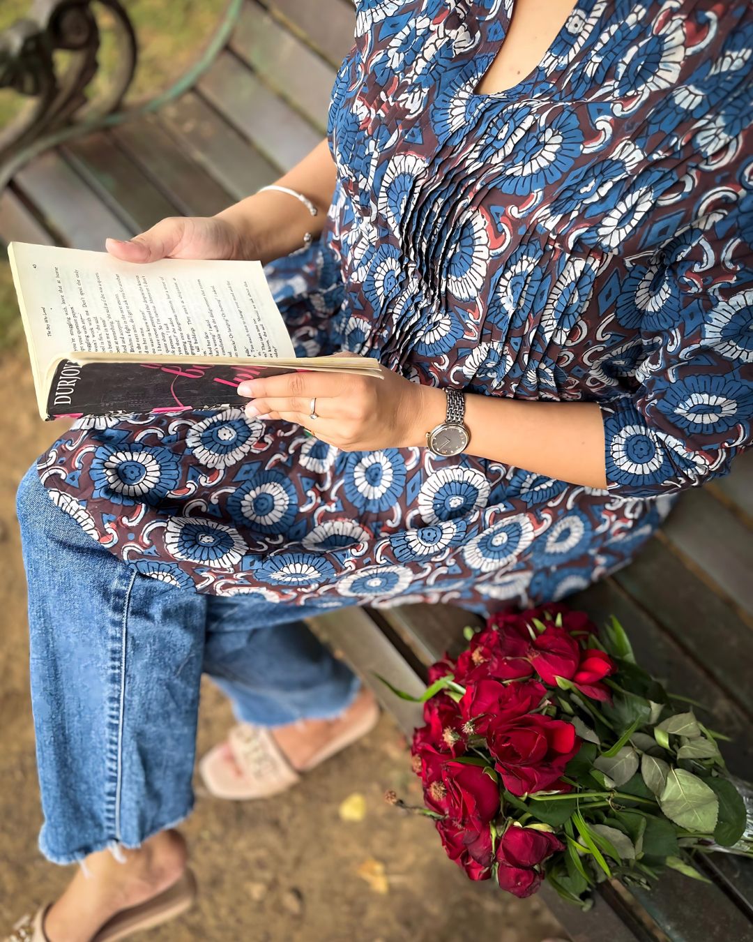 Akira Indigo Sleeved Short Kurti