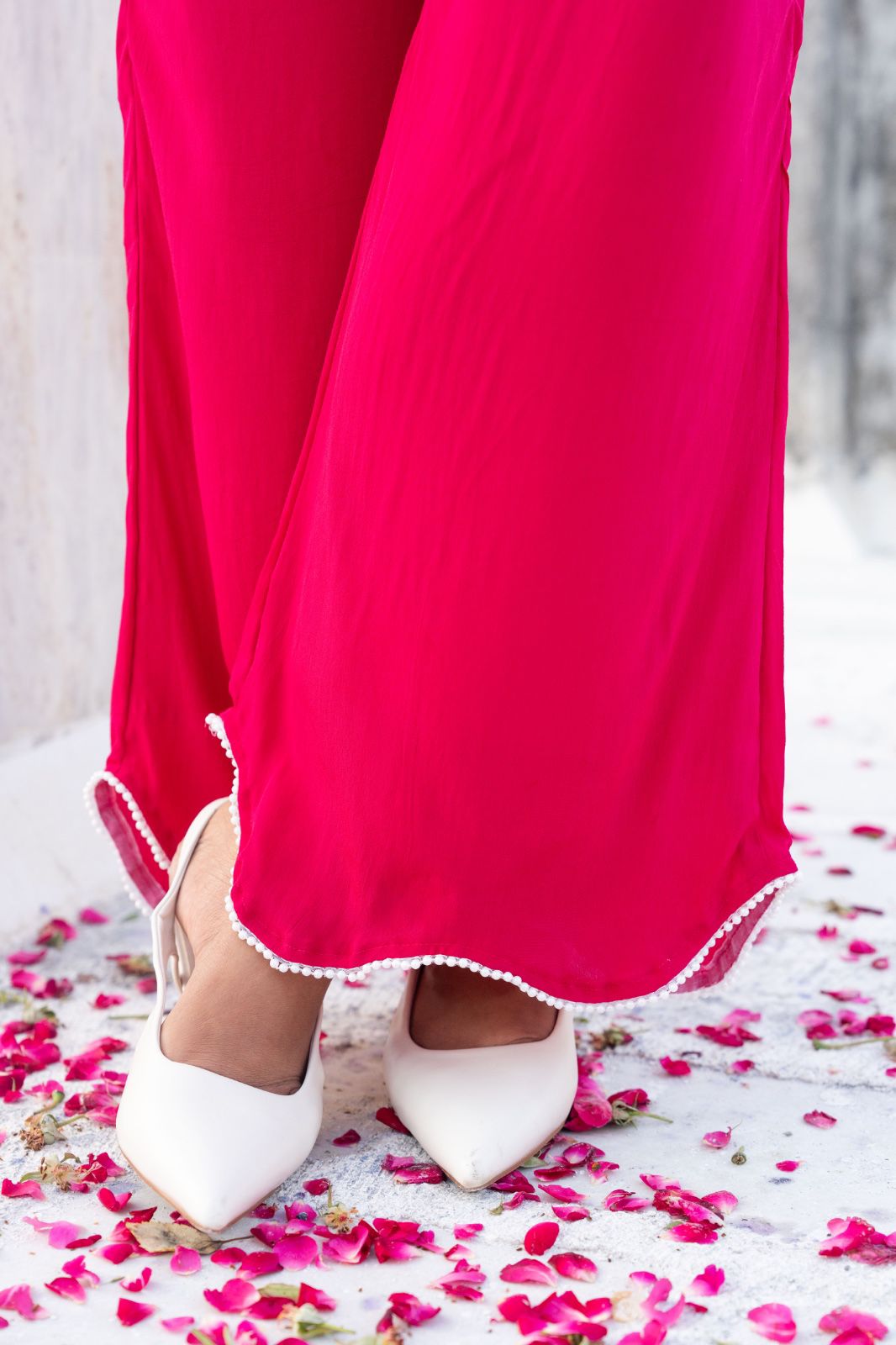 Fuchsia Palazzo Kurta Set