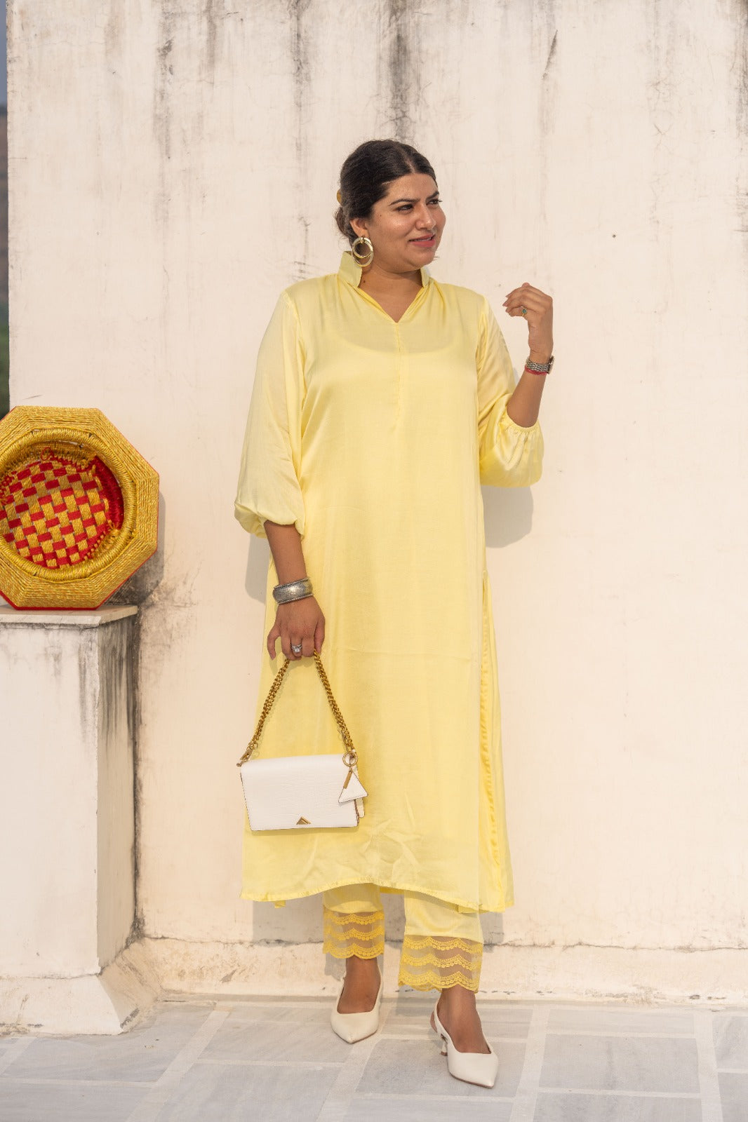Lemon Dream Pakistani Kurta Set