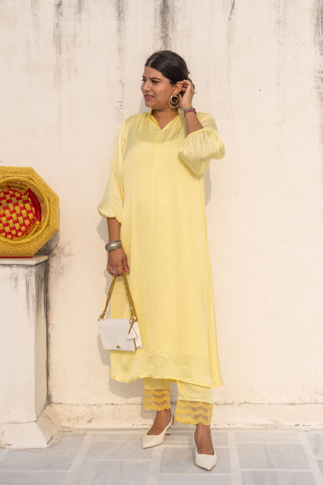 Lemon Dream Pakistani Kurta Set