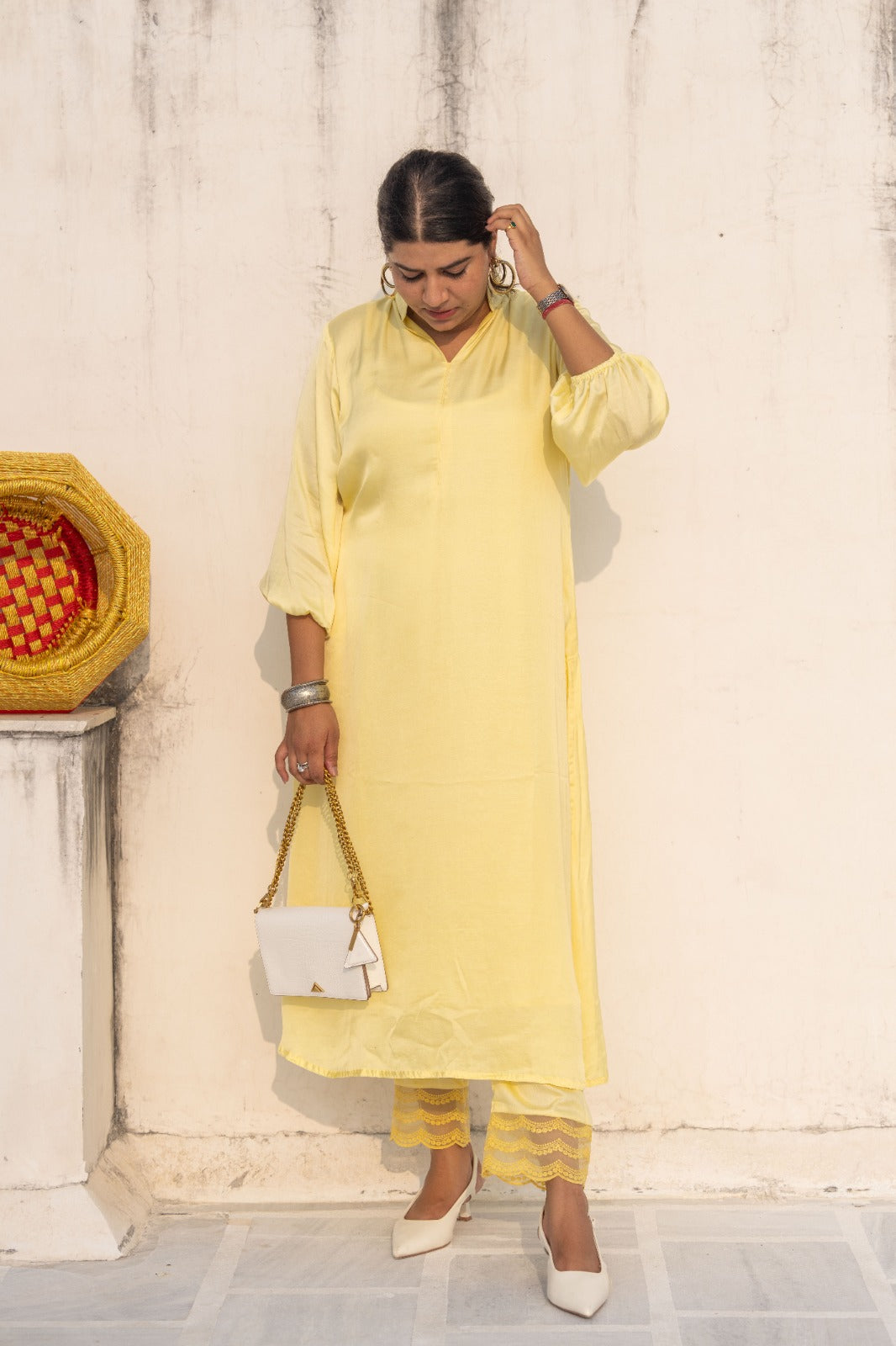 Lemon Dream Pakistani Kurta Set
