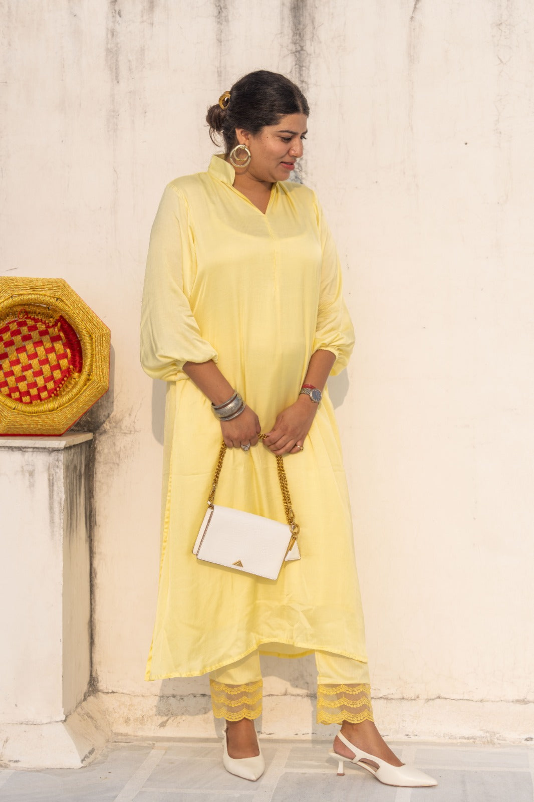 Lemon Dream Pakistani Kurta Set