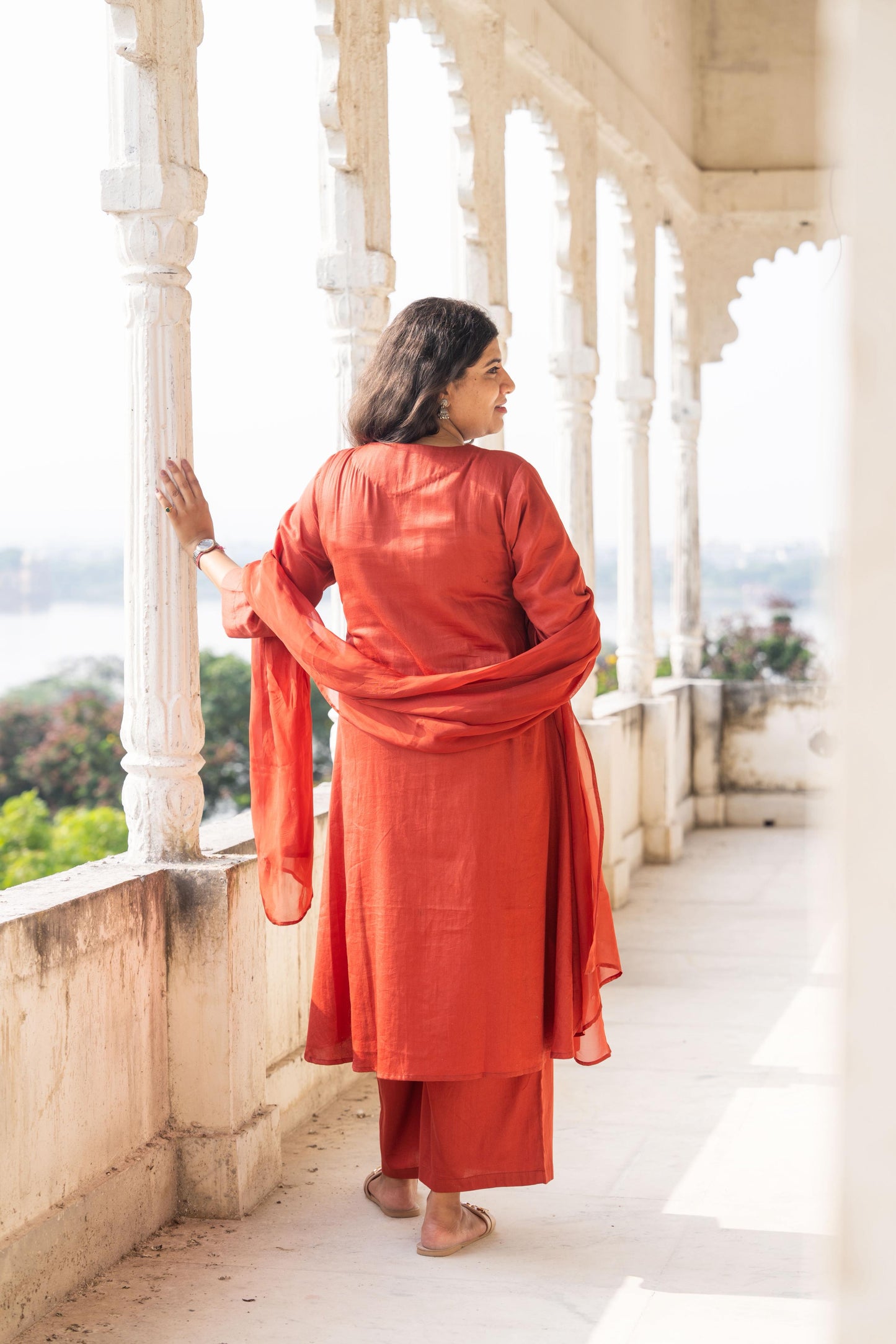 Saffron Rust Kurta-Set