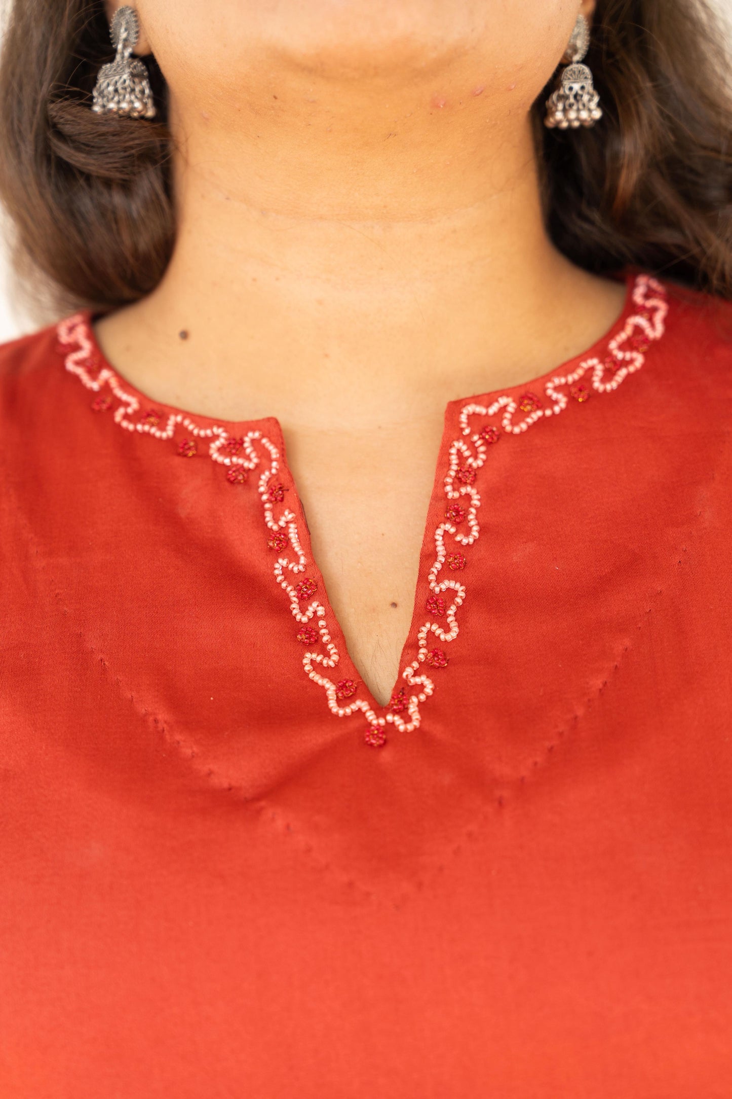 Saffron Rust Kurta-Set